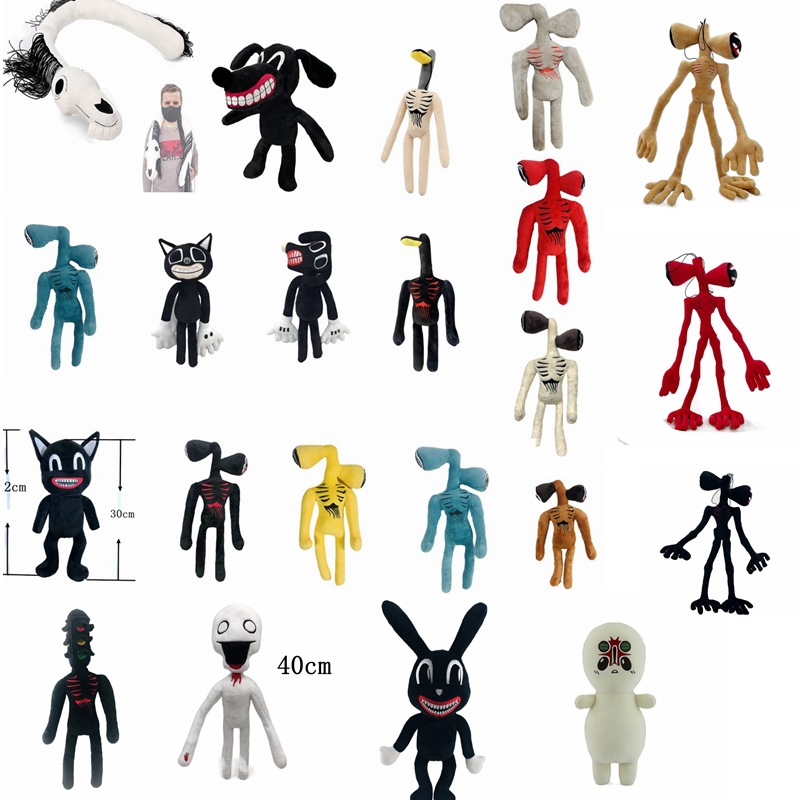 Siren Head Plush Siren Head Steam Whistle Person Alarm Head Black Cat Monster Plush Toy