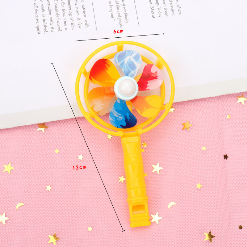 Single Whistle Little Fan New Handheld Fan Blowing Whistle Fan Small Toy Gift Small Toy Wholesale