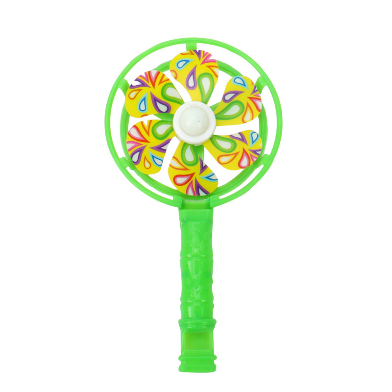 Single Whistle Little Fan New Handheld Fan Blowing Whistle Fan Small Toy Gift Small Toy Wholesale