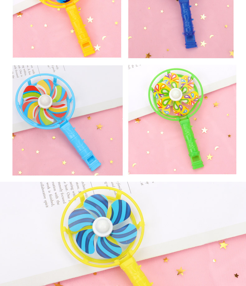 Single Whistle Little Fan New Handheld Fan Blowing Whistle Fan Small Toy Gift Small Toy Wholesale