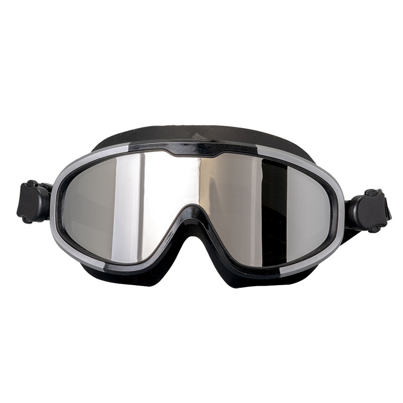 Swimming Glasses Adult Amazon Anti-Fog Polarized Silicone Swimming Goggles Electroplating Snorkeling Myopia Large Frame Swimming Goggles