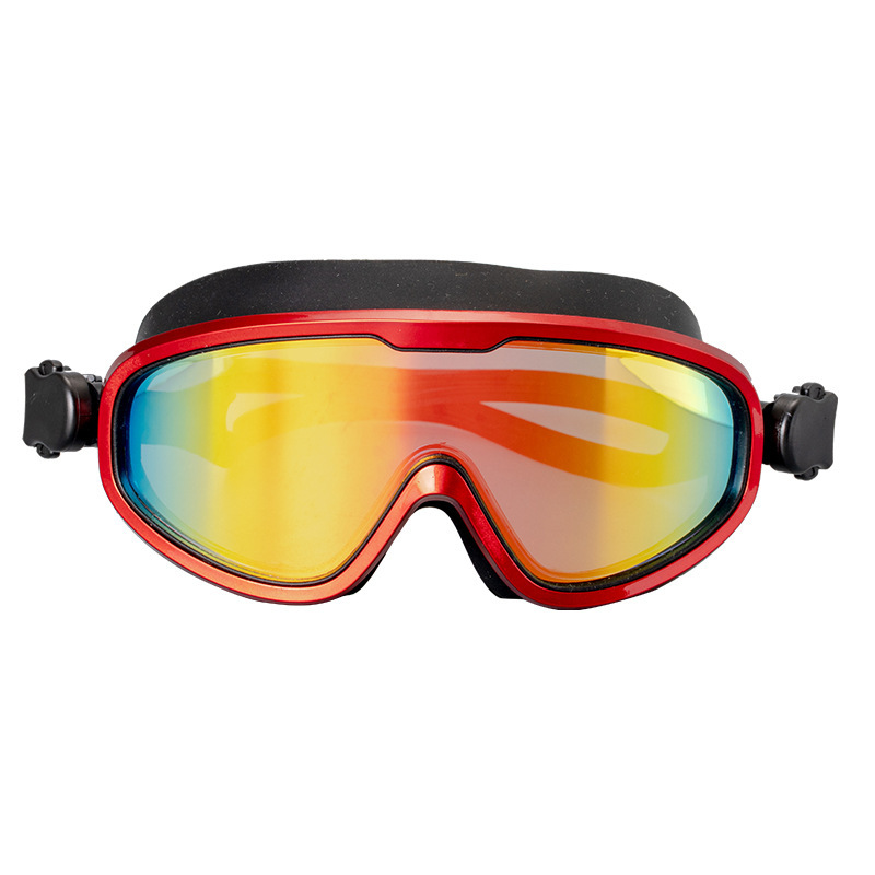 Swimming Glasses Adult Amazon Anti-Fog Polarized Silicone Swimming Goggles Electroplating Snorkeling Myopia Large Frame Swimming Goggles