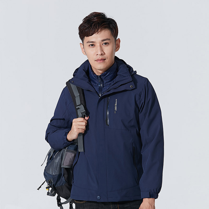 Couple Men&#039;s Assault Jacket Fashion Brand Three-in-One Detachable Two-Piece down Thermal and Windproof Waterproof Outdoor Mountaineering Clothing