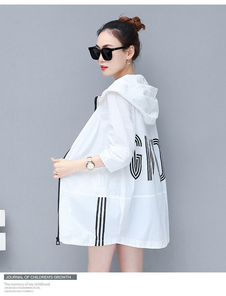 New Summer Sun Protective Clothes Women's Mid-Length Thin Cardigan Jacket Long-Sleeved Outdoor Sun-Protective Clothing Printing Loose Sun-Protection Shirt New Summer Sun Protective Clothes Women's Mid-Length Thin Cardigan Jacket Long-Sleeved Outdoor Sun-Protective Clothing Printing Loose Sun-Protection Shirt