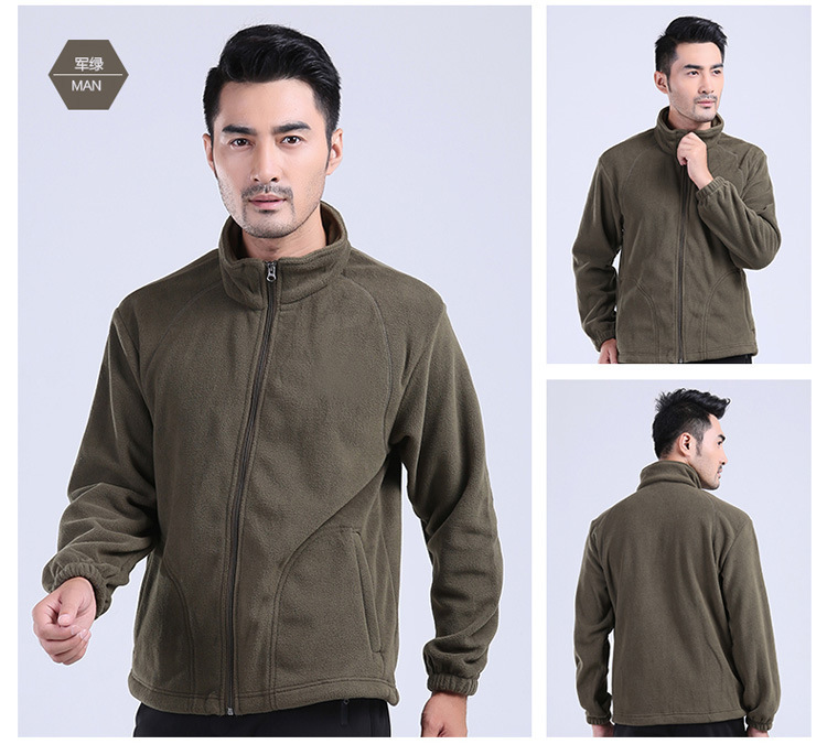 Fleece Sweater Men's Polar Fleece Jacket Women's Coat Outdoor Shell Jacket Liner Spring, Autumn and Winter Double-Sided Thickened Sweater Cardigan Fleece Sweater Men's Polar Fleece Jacket Women's Coat Outdoor Shell Jacket Liner Spring, Autumn and Winter Double-Sided Thickened Sweater Cardigan
