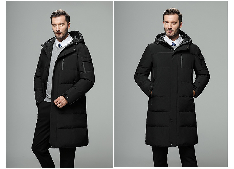 Cross-Border Factory Wholesale Work Clothing Dad Wear Long below Knee Thickening Middle-Aged and Elderly Outdoor down Jacket Men's Coat Cross-Border Factory Wholesale Work Clothing Dad Wear Long below Knee Thickening Middle-Aged and Elderly Outdoor down Jacket Men's Coat