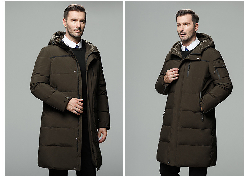 Cross-Border Factory Wholesale Work Clothing Dad Wear Long below Knee Thickening Middle-Aged and Elderly Outdoor down Jacket Men's Coat Cross-Border Factory Wholesale Work Clothing Dad Wear Long below Knee Thickening Middle-Aged and Elderly Outdoor down Jacket Men's Coat