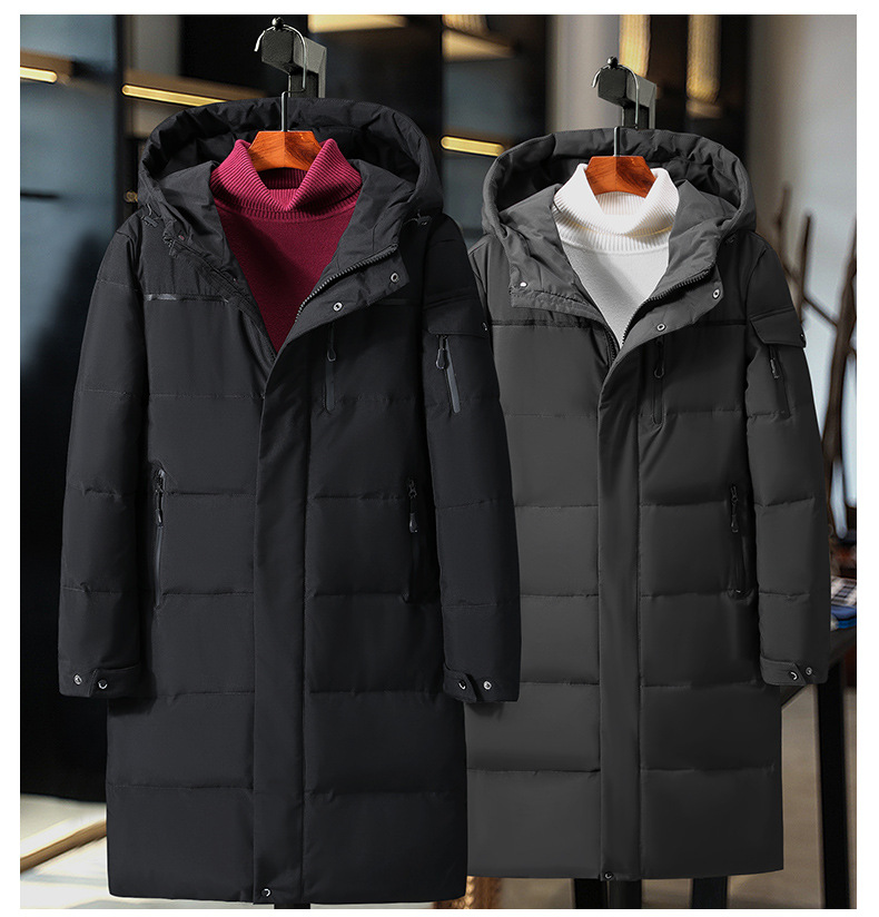 Cross-Border Factory Wholesale Work Clothing Dad Wear Long below Knee Thickening Middle-Aged and Elderly Outdoor down Jacket Men's Coat Cross-Border Factory Wholesale Work Clothing Dad Wear Long below Knee Thickening Middle-Aged and Elderly Outdoor down Jacket Men's Coat
