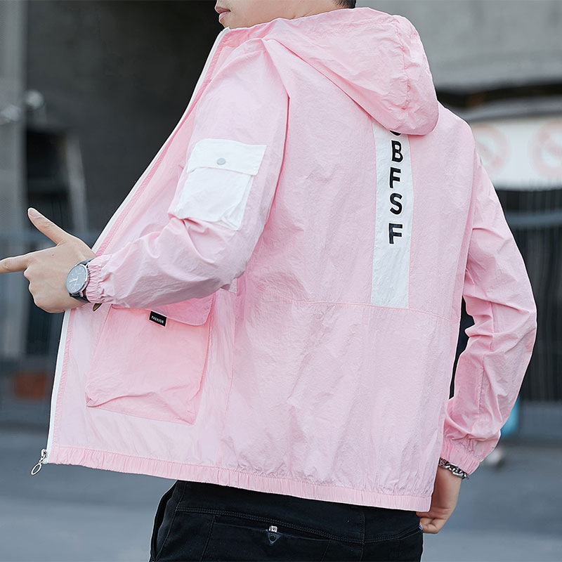 Summer Men&#039;s Outdoor Sun-Protective Clothing 2021 New Trendy Youth Handsome Casual Overalls Hooded Jacket Trendy
