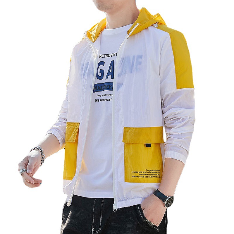 Summer Men&#039;s Outdoor Sun-Protective Clothing 2021 New Trendy Youth Handsome Casual Overalls Hooded Jacket Trendy