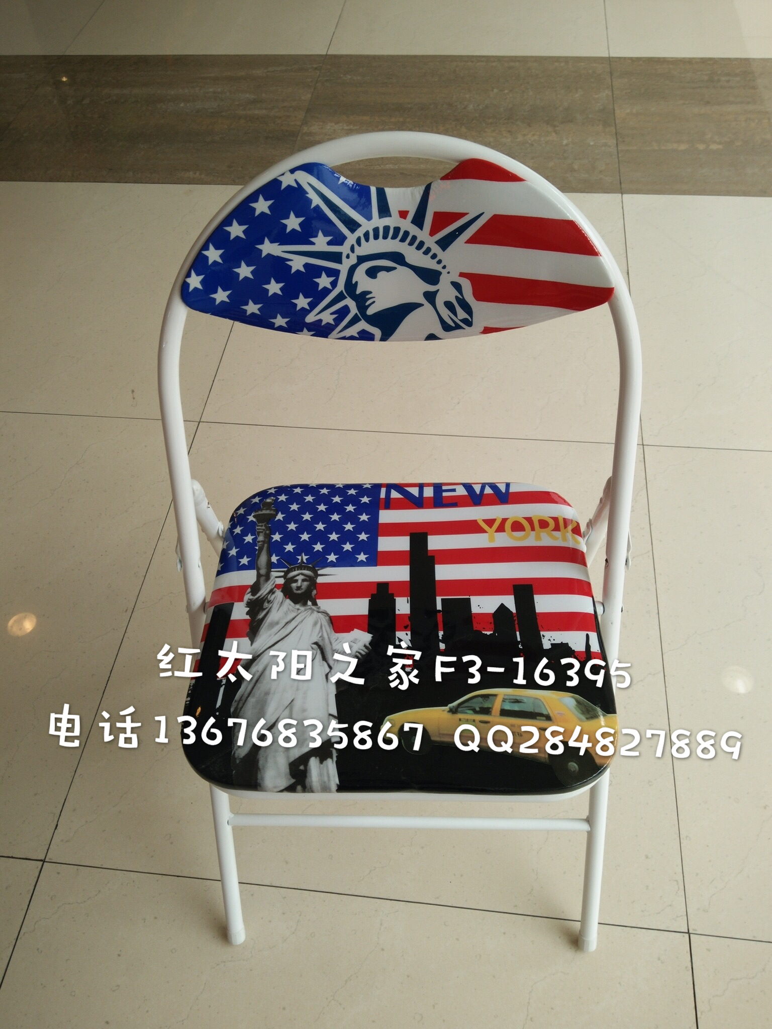 European style elegant restaurant living room cafe leisure seat folding chair