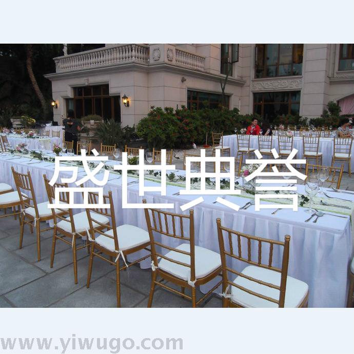 Tianjin banquet center bamboo chair wedding banquet metal folding chair foreign trade outdoor wedding party dining chair