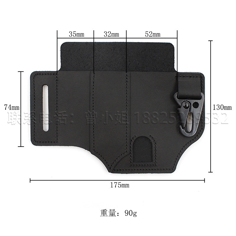 Stock Cowhide EDC Tactical Tool Leather Sheath Outdoor Survival Flashlight Pen Storage Waist Bag SelfDefense Waist Bag Stock Cowhide EDC Tactical Tool Leather Sheath Outdoor Survival Flashlight Pen Storage Waist Bag SelfDefense Waist Bag