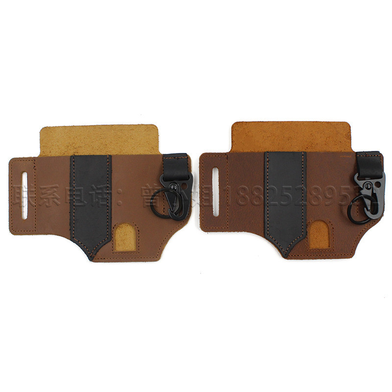 Stock Cowhide EDC Tactical Tool Leather Sheath Outdoor Survival Flashlight Pen Storage Waist Bag SelfDefense Waist Bag Stock Cowhide EDC Tactical Tool Leather Sheath Outdoor Survival Flashlight Pen Storage Waist Bag SelfDefense Waist Bag