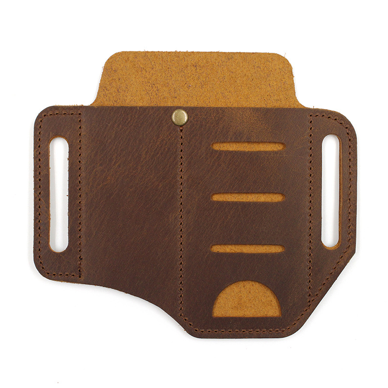 Stock Cowhide EDC Tactical Tool Leather Sheath Outdoor Survival Flashlight Pen Storage Waist Bag SelfDefense Waist Bag Stock Cowhide EDC Tactical Tool Leather Sheath Outdoor Survival Flashlight Pen Storage Waist Bag SelfDefense Waist Bag