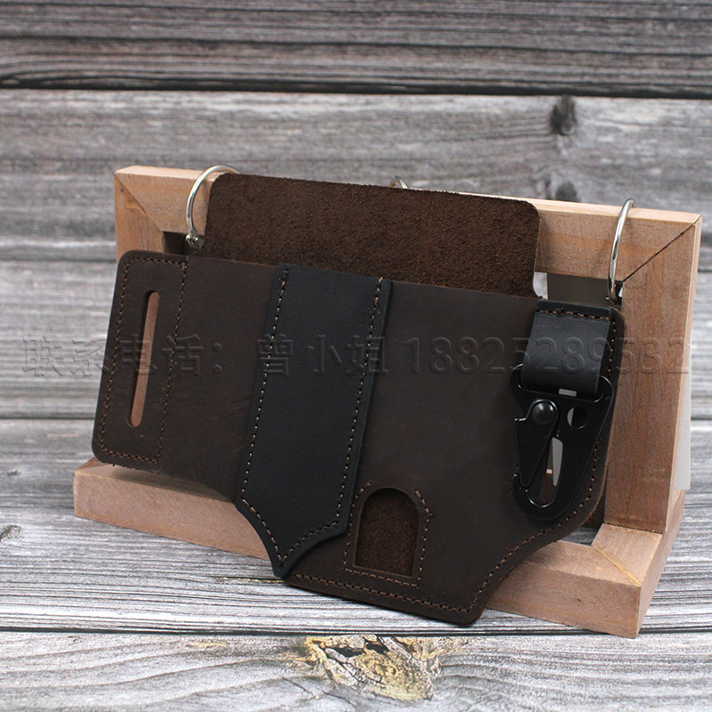 Stock Cowhide EDC Tactical Tool Leather Sheath Outdoor Survival Flashlight Pen Storage Waist Bag SelfDefense Waist Bag Stock Cowhide EDC Tactical Tool Leather Sheath Outdoor Survival Flashlight Pen Storage Waist Bag SelfDefense Waist Bag