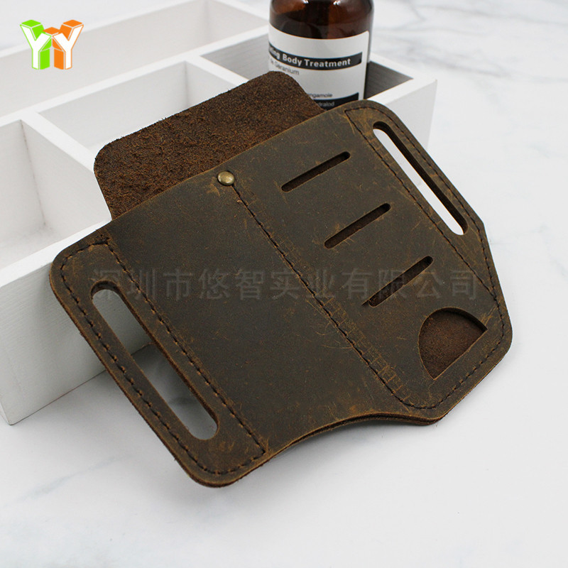 Stock Cowhide EDC Tactical Tool Leather Sheath Outdoor Survival Flashlight Pen Storage Waist Bag SelfDefense Waist Bag Stock Cowhide EDC Tactical Tool Leather Sheath Outdoor Survival Flashlight Pen Storage Waist Bag SelfDefense Waist Bag