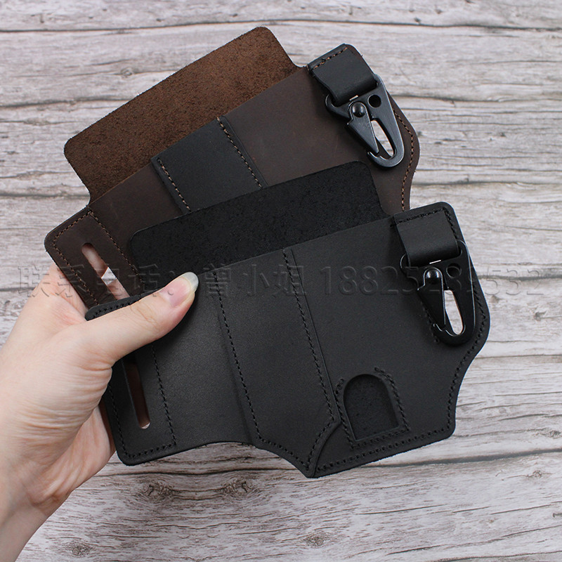 Stock Cowhide EDC Tactical Tool Leather Sheath Outdoor Survival Flashlight Pen Storage Waist Bag SelfDefense Waist Bag Stock Cowhide EDC Tactical Tool Leather Sheath Outdoor Survival Flashlight Pen Storage Waist Bag SelfDefense Waist Bag