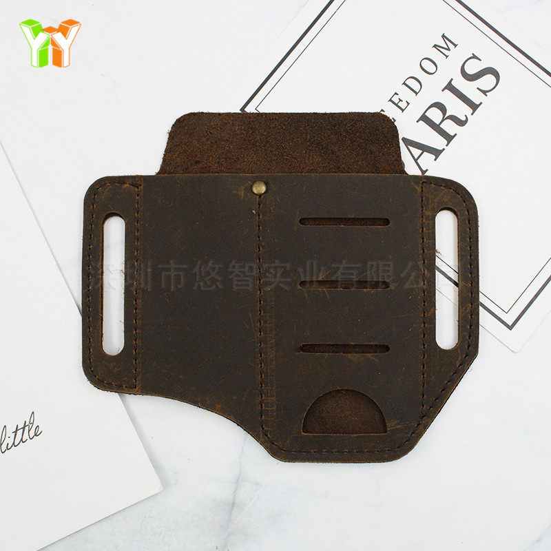 Stock Cowhide EDC Tactical Tool Leather Sheath Outdoor Survival Flashlight Pen Storage Waist Bag SelfDefense Waist Bag Stock Cowhide EDC Tactical Tool Leather Sheath Outdoor Survival Flashlight Pen Storage Waist Bag SelfDefense Waist Bag