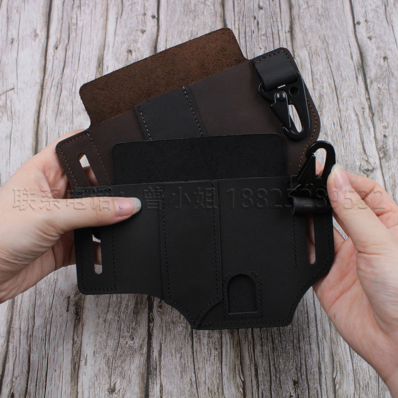 Stock Cowhide EDC Tactical Tool Leather Sheath Outdoor Survival Flashlight Pen Storage Waist Bag SelfDefense Waist Bag Stock Cowhide EDC Tactical Tool Leather Sheath Outdoor Survival Flashlight Pen Storage Waist Bag SelfDefense Waist Bag