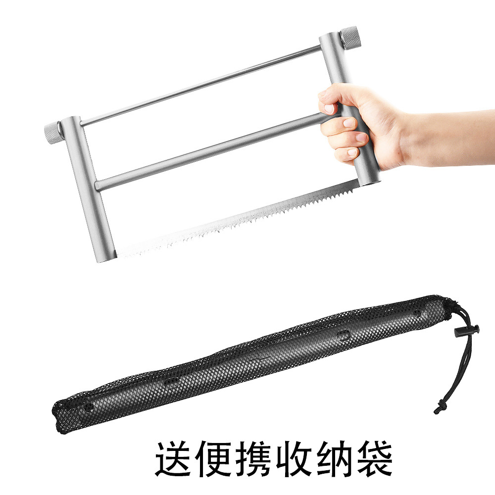 Outdoor Folding Saw Aluminum Alloy Portable Tool Handmade Home Saw Camping Survival Quick Release Saw Bow Log Saw