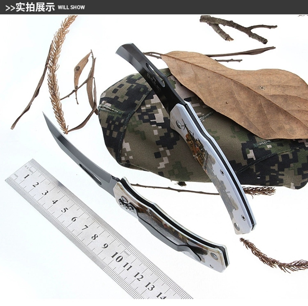 Outdoor Folding Knife Camping Survival Claw Knife Lockless Practical SST Fruit Knife Spot 978