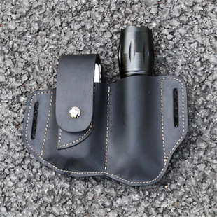 Retro Leather EDC Tactical Tool Storage Leather Case Waist Hanging Outdoor Survival Kit One Piece Dropshipping