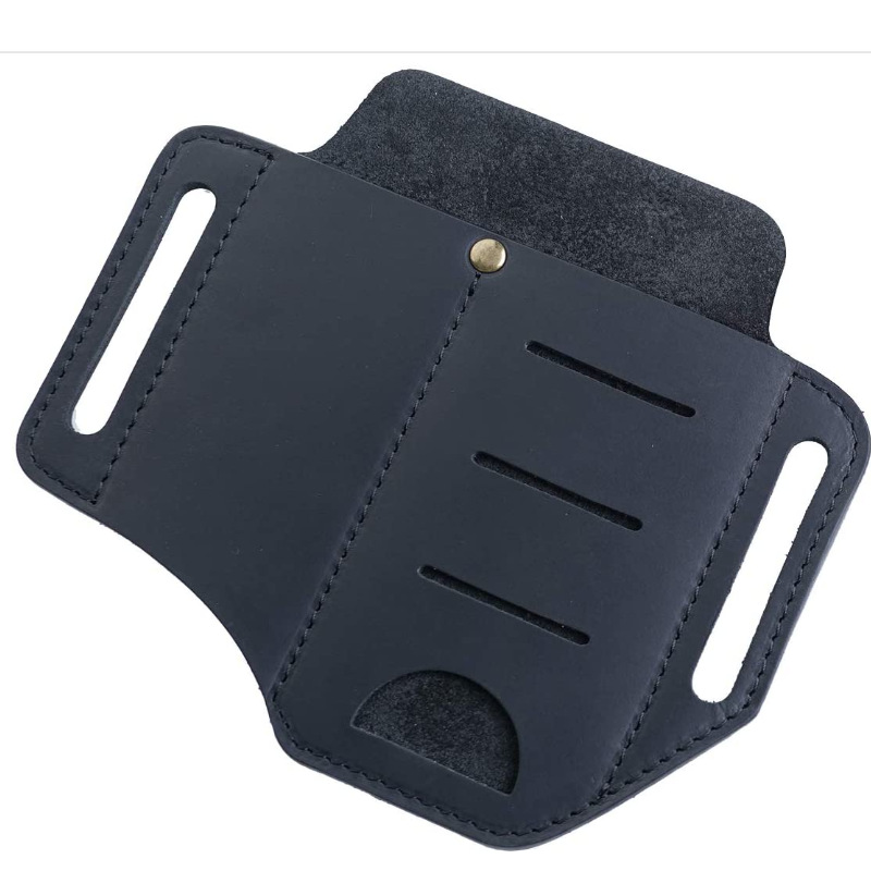 Retro Leather EDC Tactical Tool Storage Leather Case Waist Hanging Outdoor Survival Kit One Piece Dropshipping