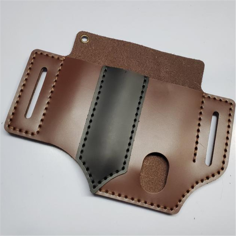 Retro Leather EDC Tactical Tool Storage Leather Case Waist Hanging Outdoor Survival Kit One Piece Dropshipping