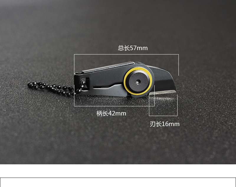 Foreign Trade Supply Mini Zipper Knife Outdoor Carry Survival EDC Gadget Keychain Pendant Folding Knife