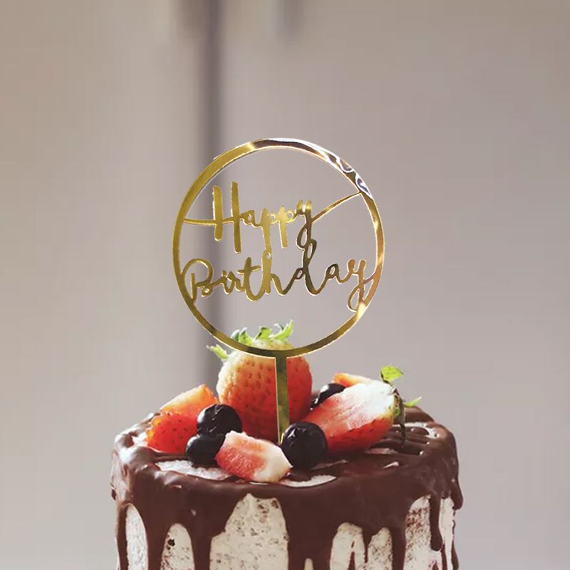 Love Five-Pointed Star Happy Birthday Party Decoration Happy Birthday Acrylic Cake Insertion Love Five-Pointed Star Happy Birthday Party Decoration Happy Birthday Acrylic Cake Insertion
