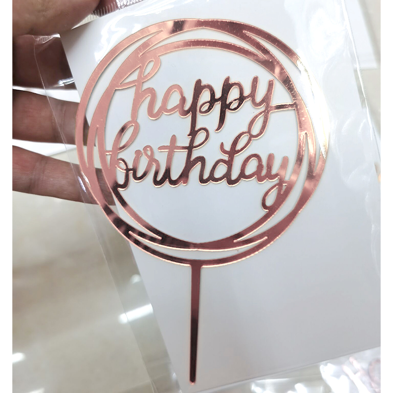 Love Five-Pointed Star Happy Birthday Party Decoration Happy Birthday Acrylic Cake Insertion Love Five-Pointed Star Happy Birthday Party Decoration Happy Birthday Acrylic Cake Insertion