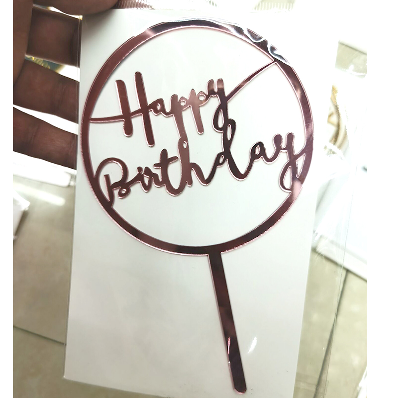 Love Five-Pointed Star Happy Birthday Party Decoration Happy Birthday Acrylic Cake Insertion Love Five-Pointed Star Happy Birthday Party Decoration Happy Birthday Acrylic Cake Insertion