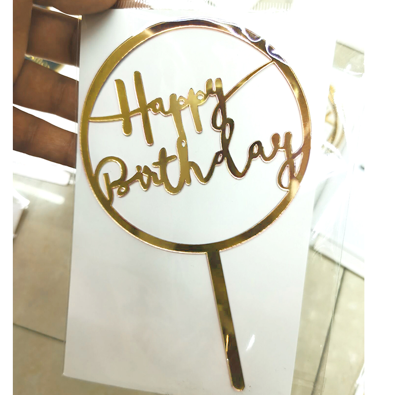 Love Five-Pointed Star Happy Birthday Party Decoration Happy Birthday Acrylic Cake Insertion Love Five-Pointed Star Happy Birthday Party Decoration Happy Birthday Acrylic Cake Insertion