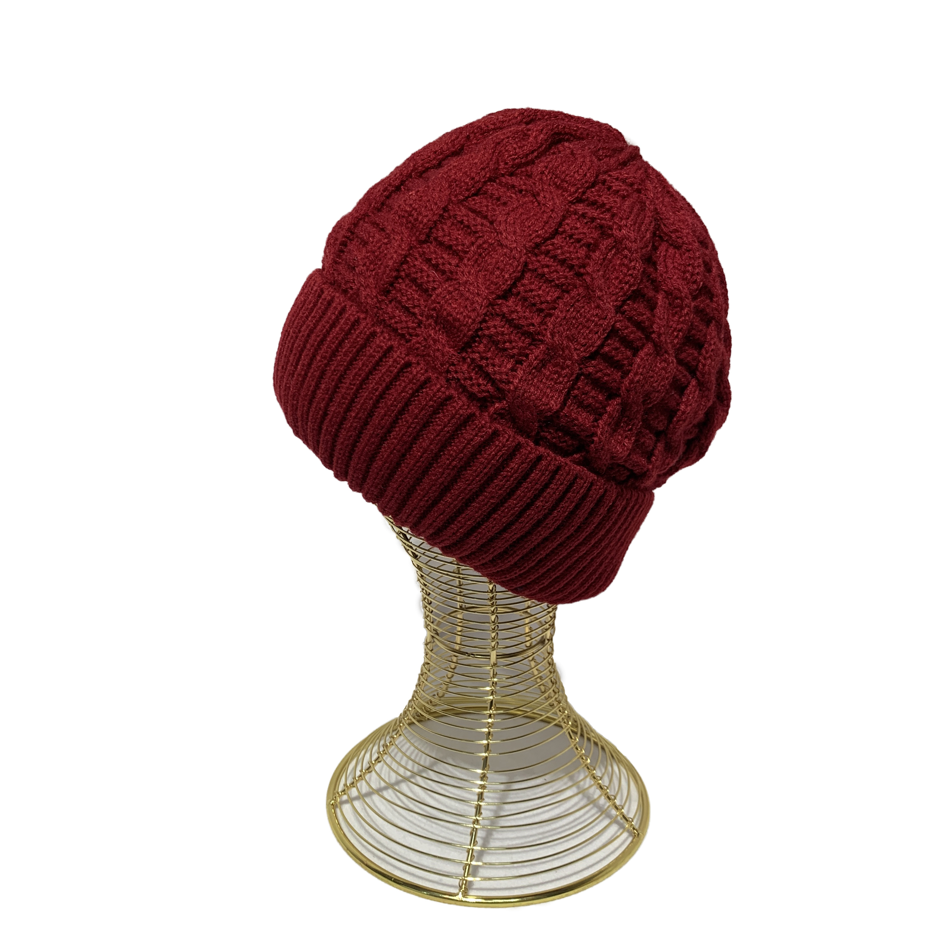 Cashmere Twist Fleece-Lined Thickened Knitting Acrylic Woolen Cap Winter Warm Hot Sale Sugar Treasure Supply