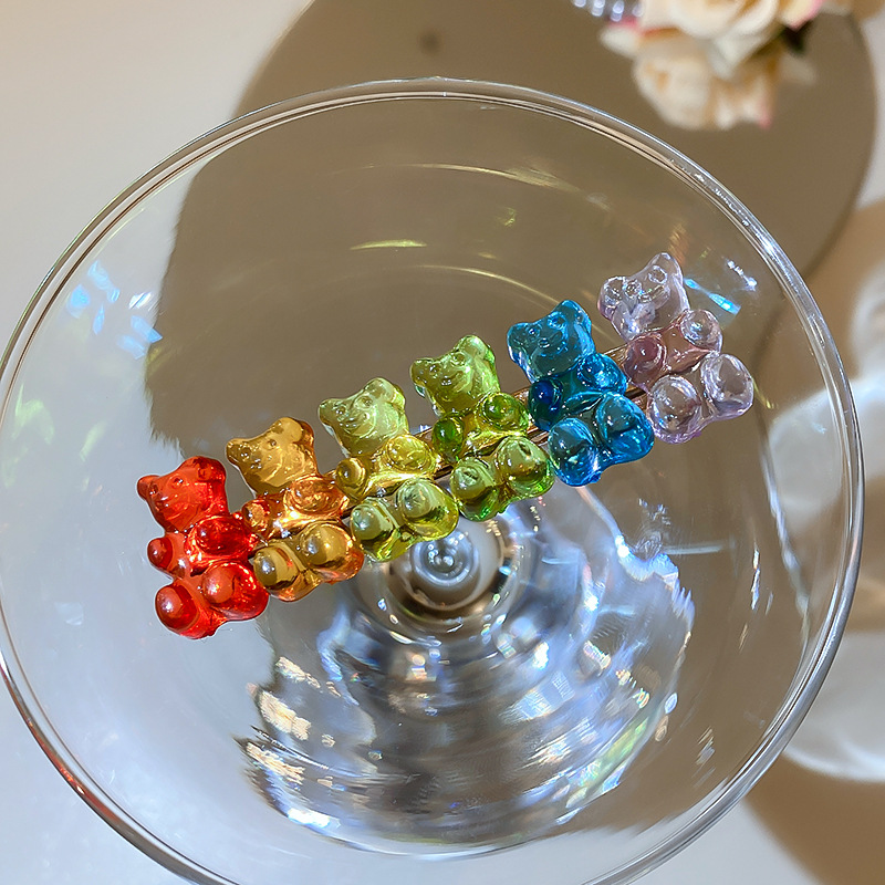 Japanese Sweet Girlfriends Colorful Acrylic Bear Barrettes Fashion Personality Trendy Student Temperamental Duckbilled Hair Accessories Women Japanese Sweet Girlfriends Colorful Acrylic Bear Barrettes Fashion Personality Trendy Student Temperamental Duckbilled Hair Accessories Women