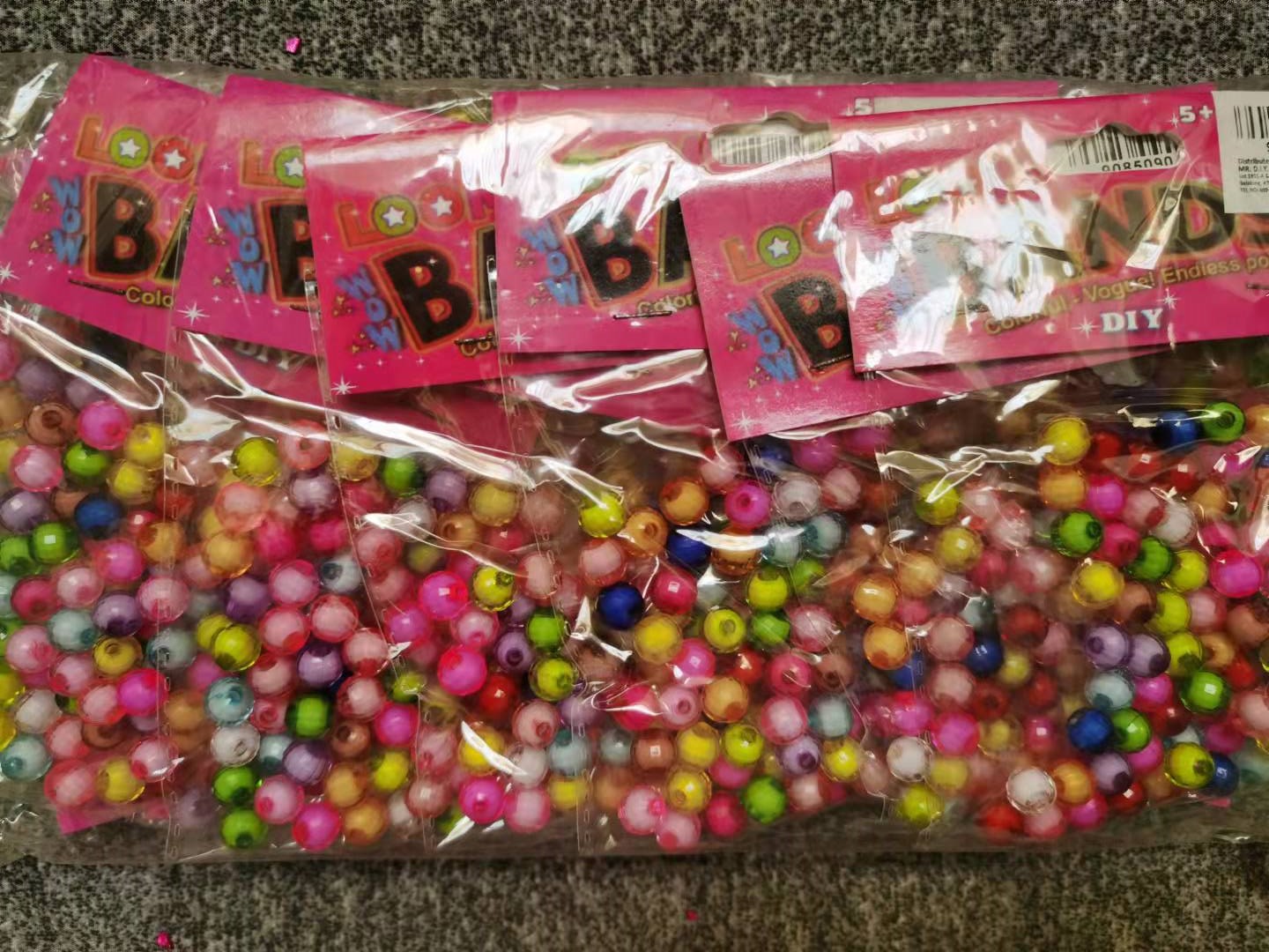 DIY Educational Toys Colorful Acrylic Beads Letters Children&#039;s Early Education Beaded Keychain Accessory Accessories Woven Necklace Bracelet