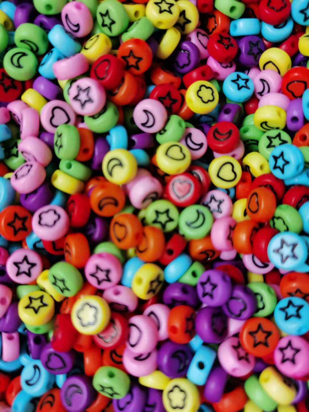 DIY Educational Toys Colorful Acrylic Beads Letters Children&#039;s Early Education Beaded Keychain Accessory Accessories Woven Necklace Bracelet