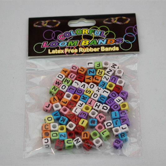 DIY Educational Toys Colorful Acrylic Beads Letters Children's Early Education Beaded Keychain Accessory Accessories Woven Necklace Bracelet