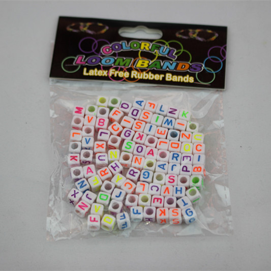 DIY Educational Toys Colorful Acrylic Beads Letters Children's Early Education Beaded Keychain Accessory Accessories Woven Necklace Bracelet