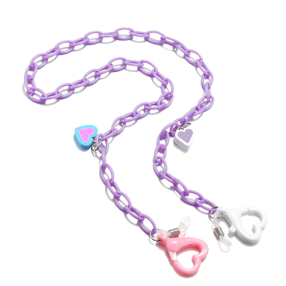 Korean Popular Children's Mask Chain Halter Female Fashion Acrylic Peach Heart Mask Rope Non-Slip Anti-Lost Eyeglasses Chain Korean Popular Children's Mask Chain Halter Female Fashion Acrylic Peach Heart Mask Rope Non-Slip Anti-Lost Eyeglasses Chain