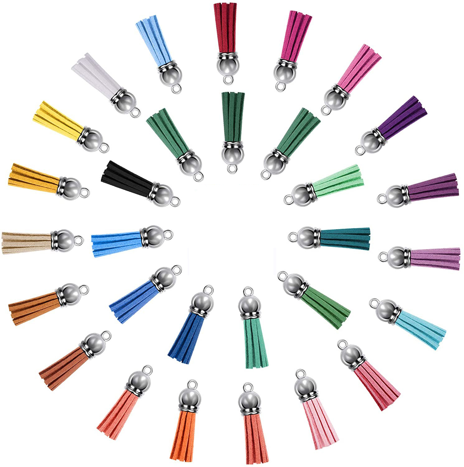 Creative Style Amazon Cross-Border DIY Tassel Acrylic Key Chain Embryo Couple Pendant Pendant Key Ring Set