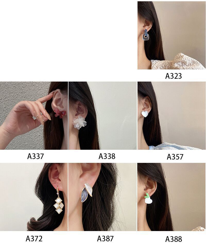 925 Silver Needle Design Acrylic Earrings Female Korean Niche Retro Ins Online Influencer Eardrops Mori Style High-Grade Earrings 925 Silver Needle Design Acrylic Earrings Female Korean Niche Retro Ins Online Influencer Eardrops Mori Style High-Grade Earrings