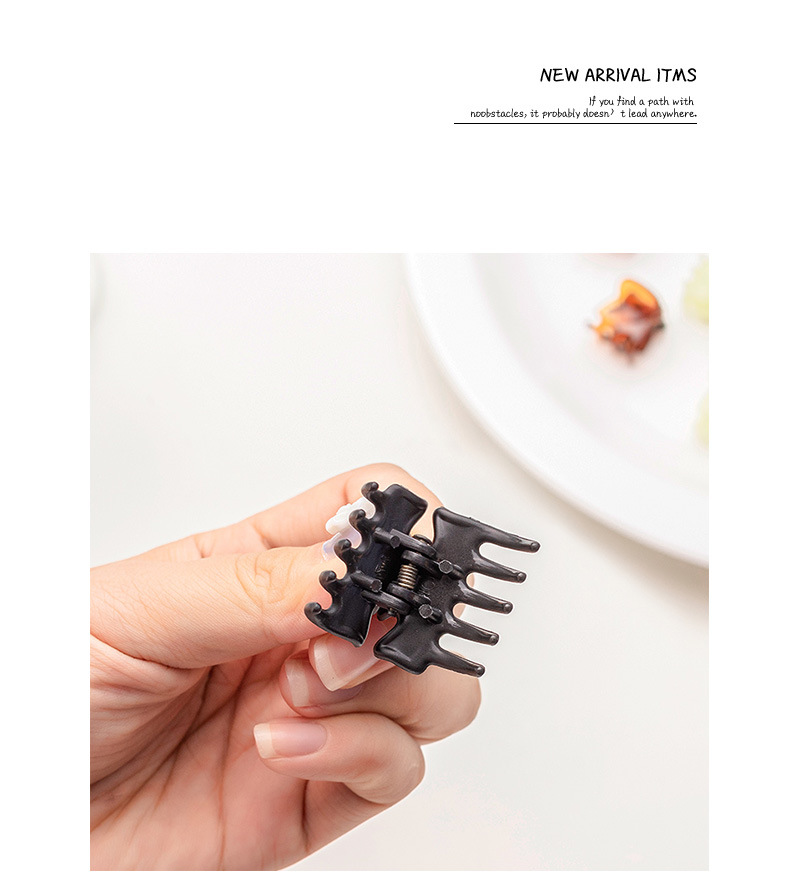 Mini Cute Barrettes Girls Broken Hair Black Bangs Small Jaw Clip Cross-Border Simple Acrylic Hair Accessories