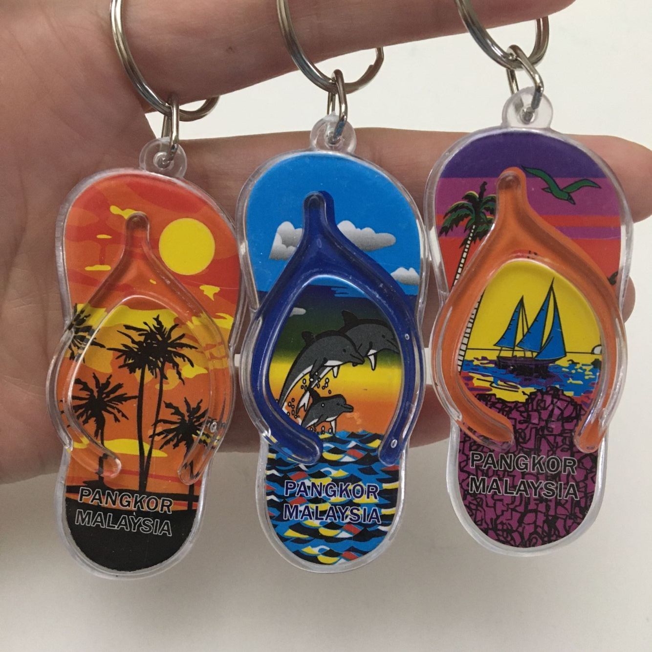 Acrylic key chain custom advertising animation double transparent acrylic cartoon pendant creative key chain wholesale