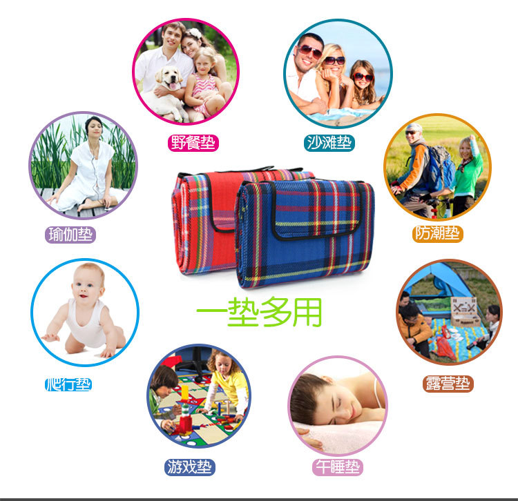 Acrylic Fiber More than Waterproof Picnic Mat Specifications Picnic Thickened Tent Sleeping Bag Wear-Resistant Moisture-Proof Camping Mat Wholesale