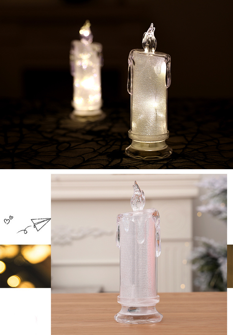 Luminous Christmas Acrylic Tears Electronic Candle Creation Holiday Gifts Present Scene Layout Restaurant Ornament Luminous Christmas Acrylic Tears Electronic Candle Creation Holiday Gifts Present Scene Layout Restaurant Ornament