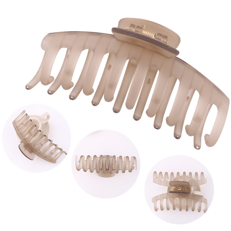 Amazon Cross-Border Acrylic 11cm Large Grip Women&#039;s Keel Barrettes Candy Color Frosted Claw Clip Headdress