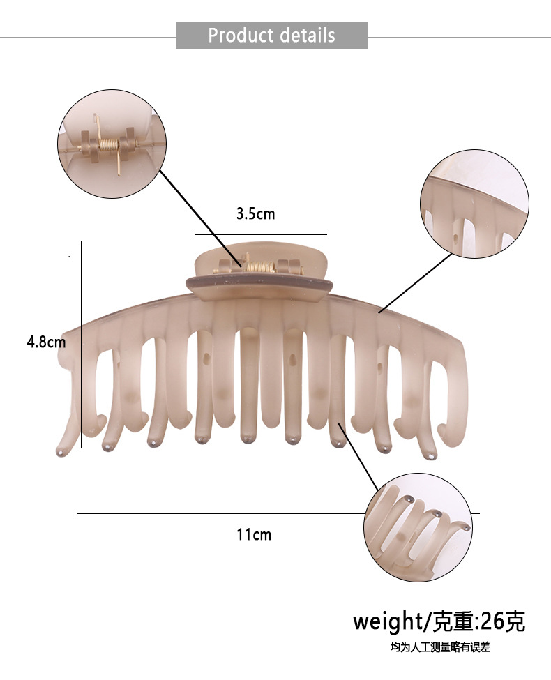 Amazon Cross-Border Acrylic 11cm Large Grip Women's Keel Barrettes Candy Color Frosted Claw Clip Headdress Amazon Cross-Border Acrylic 11cm Large Grip Women's Keel Barrettes Candy Color Frosted Claw Clip Headdress