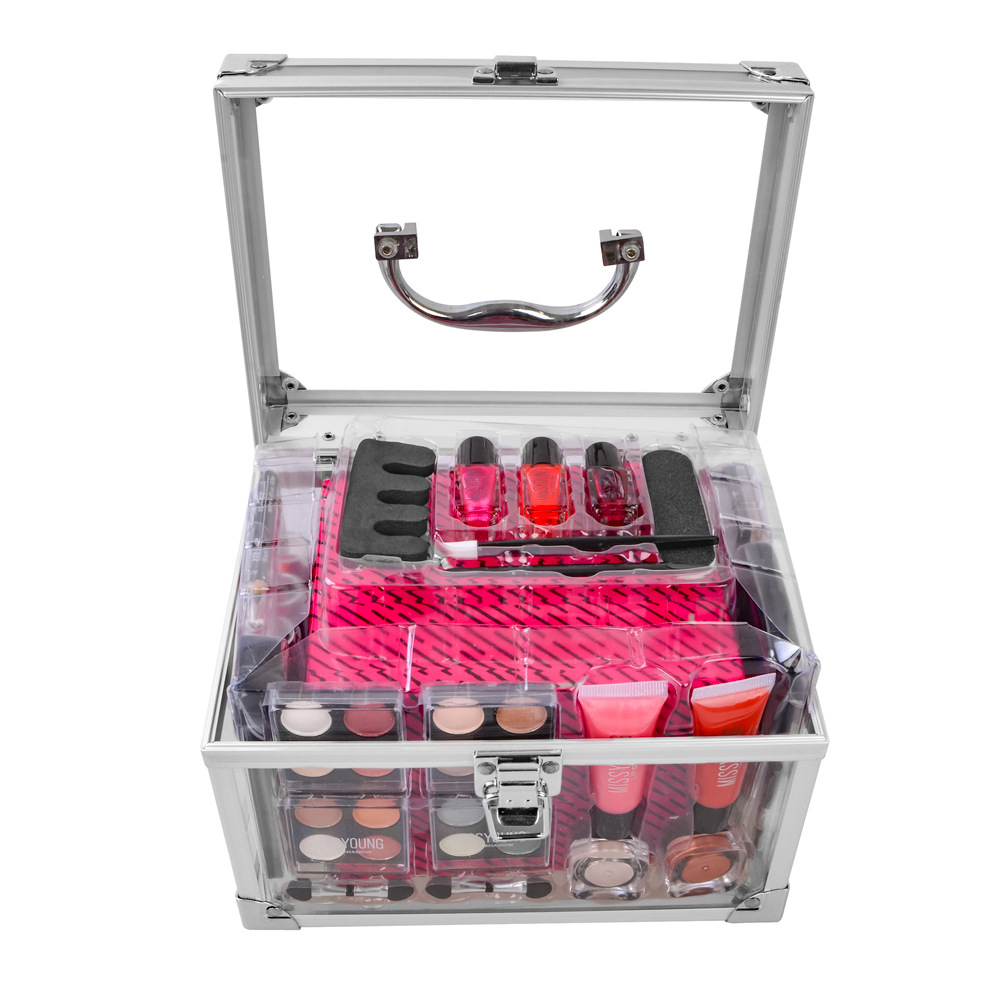 Foreign Trade Popular Style Cosmetics Set Makeup Set Lipstick Eye Shadow Manicure Combination Set Acrylic Cosmetic Case